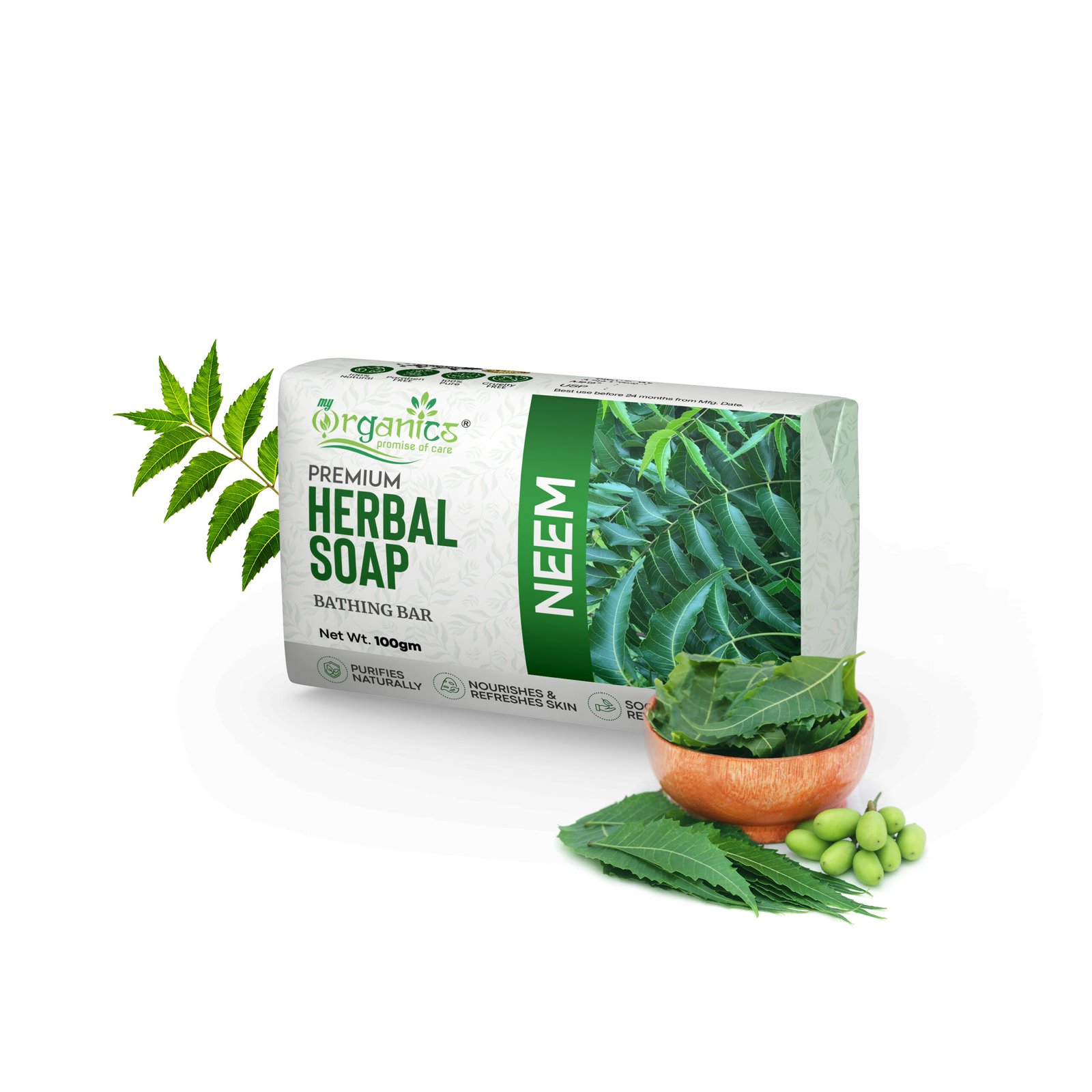 My Organics 100gm New Neem Soap Product Mockup copy